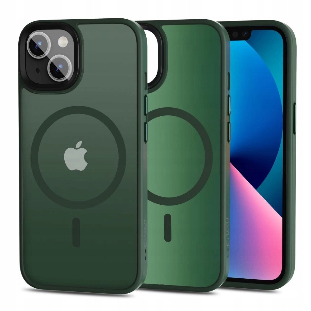 Etui Tech-Protect MagMat MagSafe na iPhone 13 zielony mat
