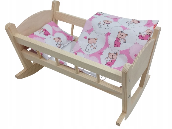 

Drewniana Kołyska Dla Lalek Pościel Kołyska Duża