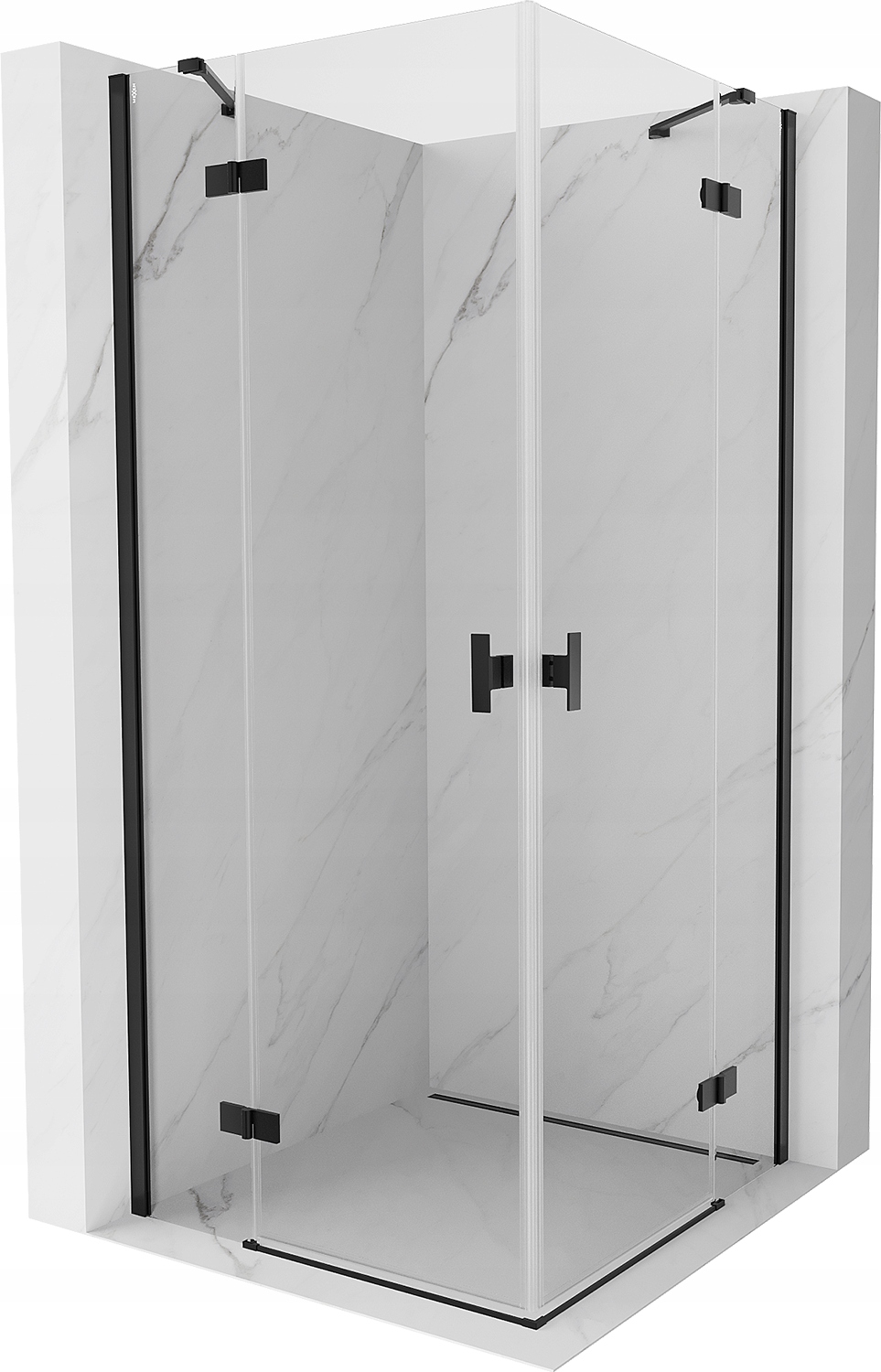 Mexen Mist-h Duo Kabina Prysznicowa Uchylna 70X70 CM Transparent Czarna