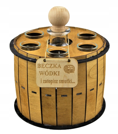 

Beczka Karafka z kieliszkami Piękny Prezent+GRATIS