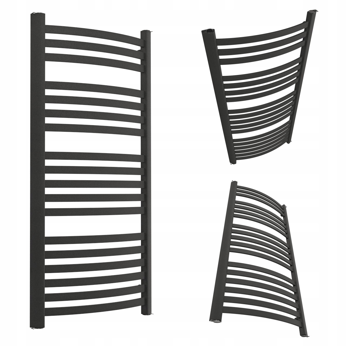 Kúpeľňový Radiátor Mei 1150/470 Čierny, Štruktúra