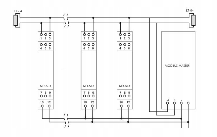 Moduły wejść analogowych MODBUS RTU - MR-AI-1 Marka F&F