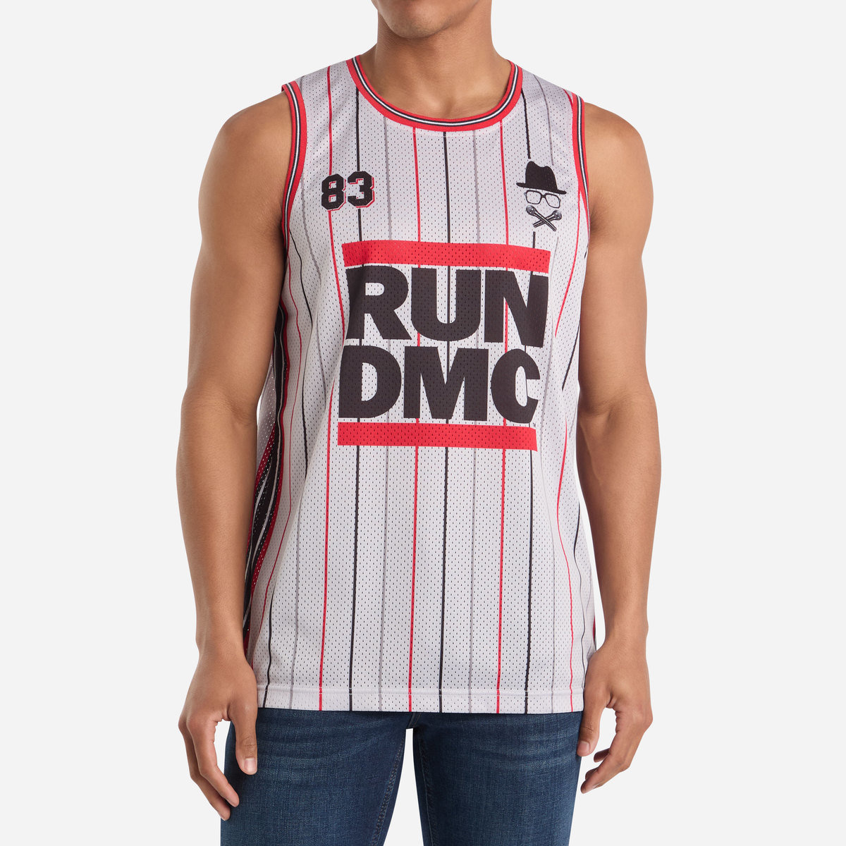 Tričko bez rukávů Amplified Run DMC Basketball Vest r.XXL Licence