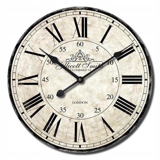 Hodiny průměr 60 cm výtisk Canvas tichý retro vintage mechanismus Nizozemsko