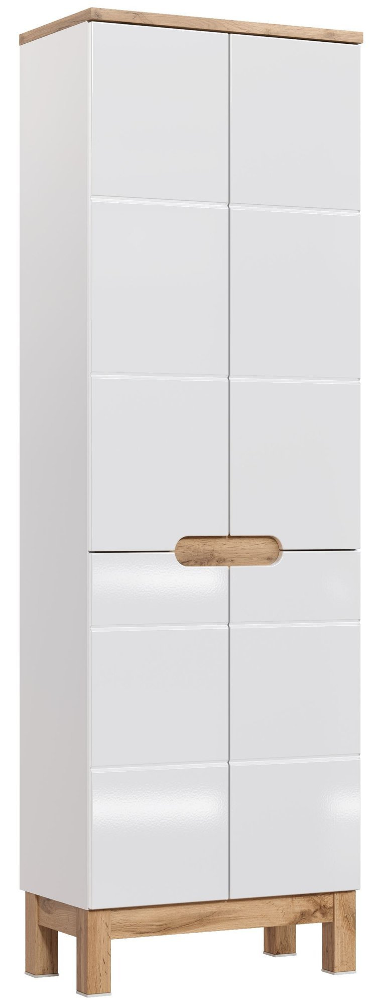 Słupek Szeroki Szafka Wysoka Bali Biały 60 cm