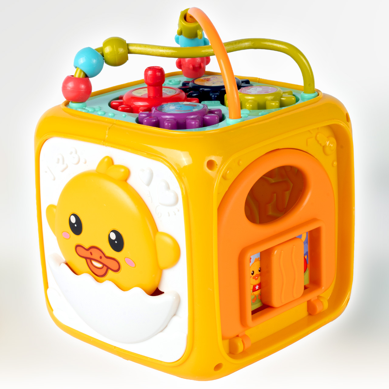 VZDĚLÁVACÍ TŘÍDAČ KOSTEK INTERAKTIVNÍ MONTESSORI MULTI SENSORY CUB Materiál plastový provázek