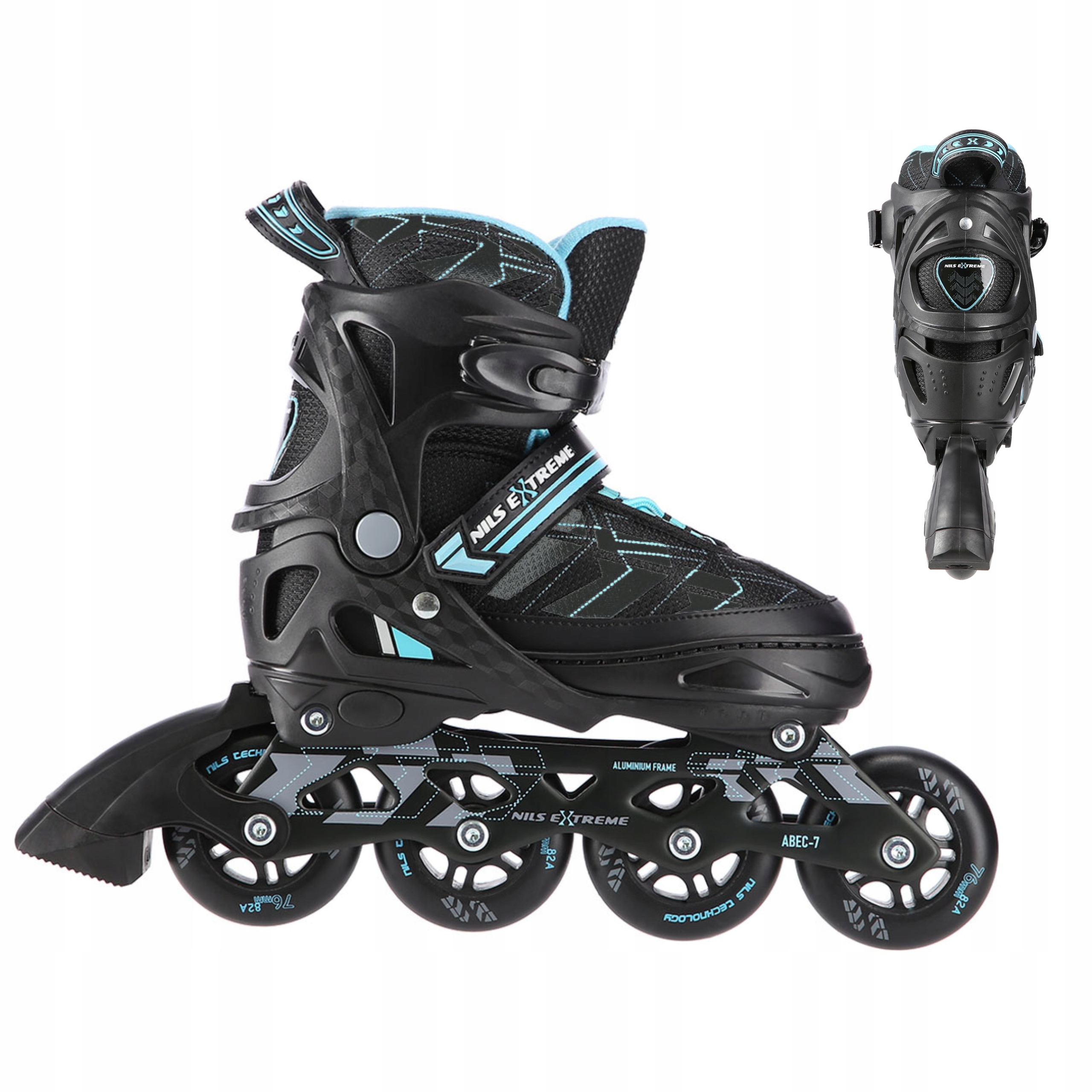 Rolki Regulowane Łyżworolki Nils Extreme L 39-42 Kauczuk Aluminium Mocne