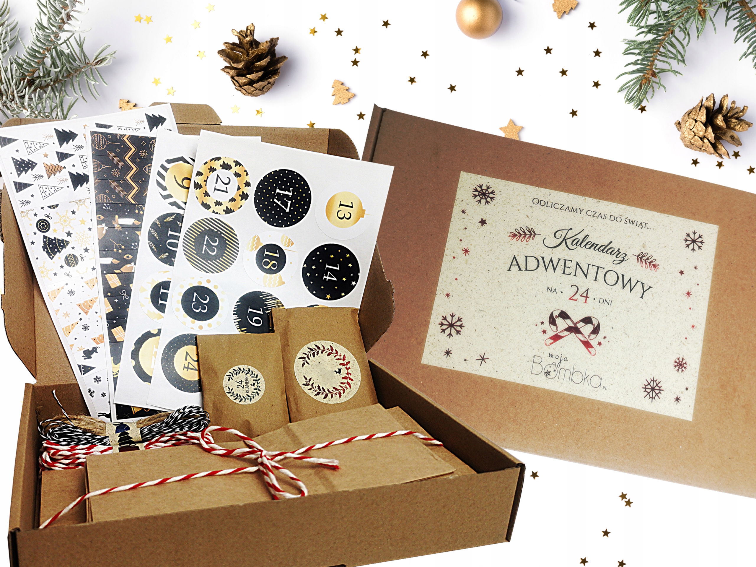 EKO KALENDARZ ADWENTOWY WISZĄCY STOJĄCY - 4 KOLORY Kod producenta KAL24