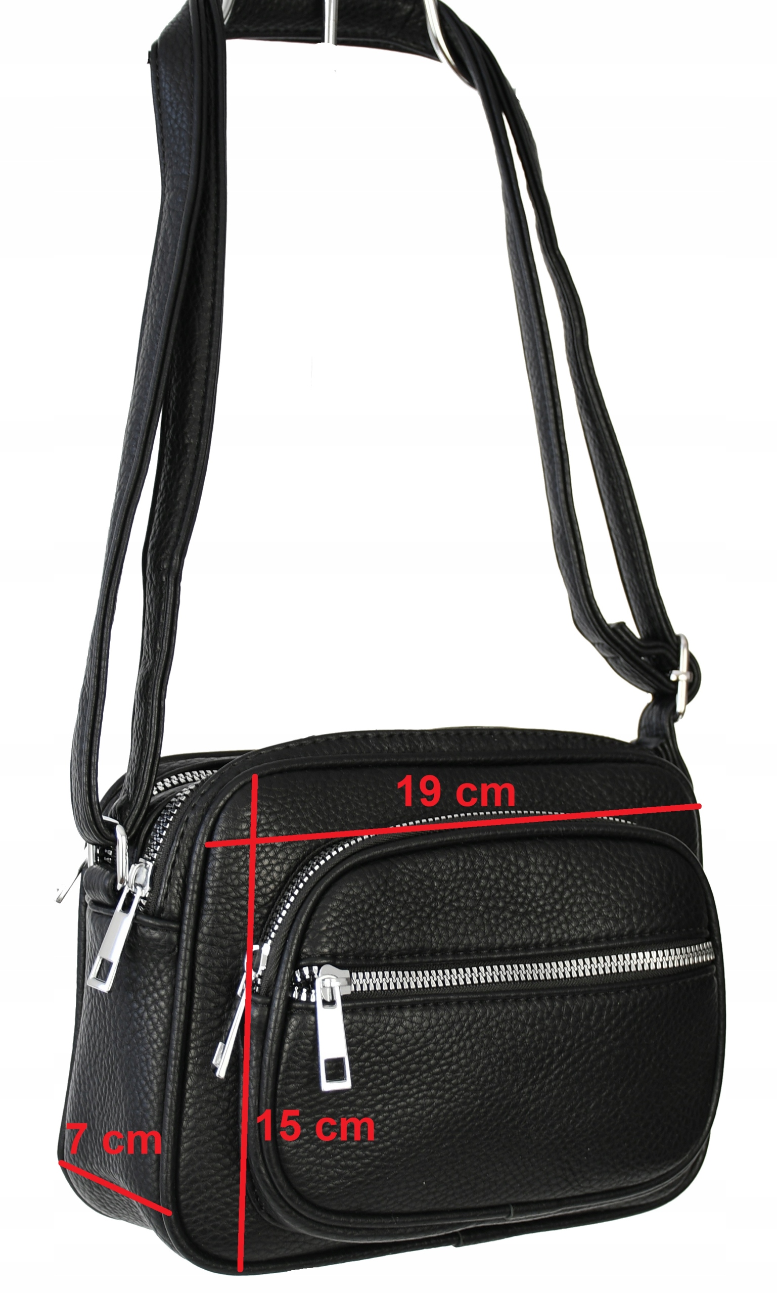 TOREBKA LISTONOSZKA damska 2 komory listonoszki Wielkość mała (nie mieszcząca A4)