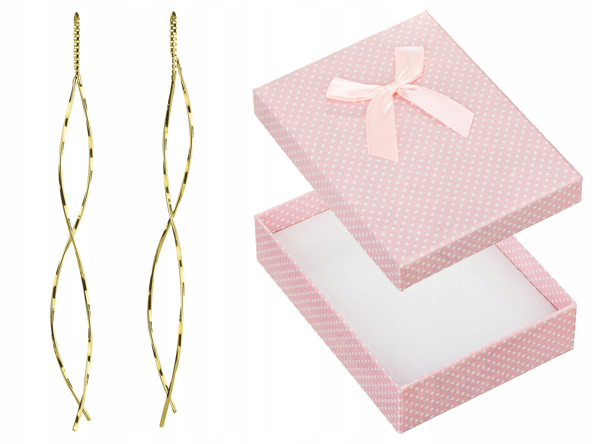 Dlouhé stříbrné Pozlacené náušnice 9 cm Provlékací