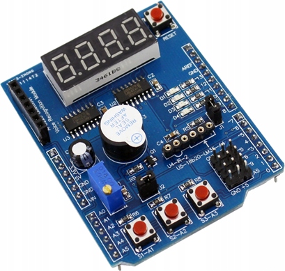 Shield do Arduino z wyświetlaczem, buzerem