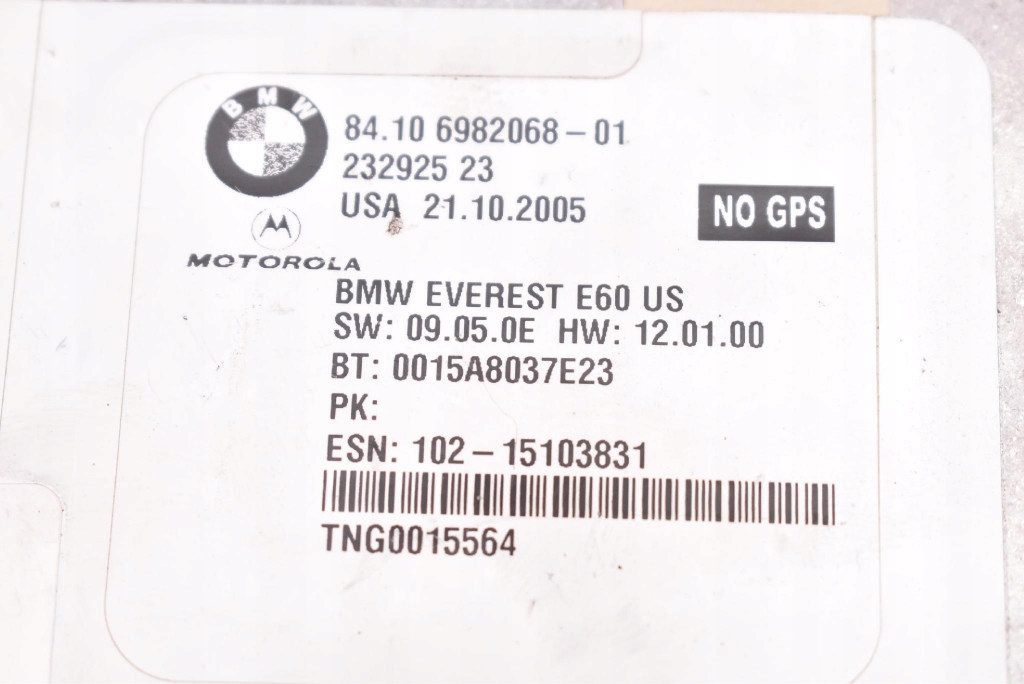 unité de commande électronique uce module BLUETOOTH 6982068 BMW E63 03-07