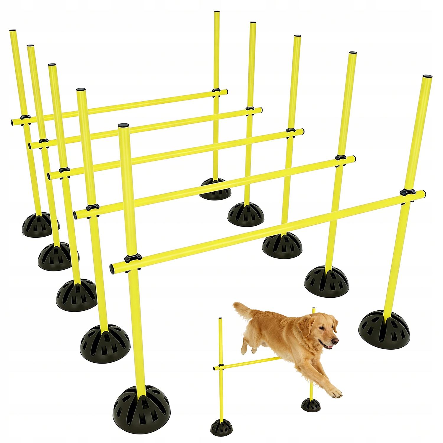 Wielofunkcyjne Przeszkody Treningowe Agility Komplet Solidny Przenośny