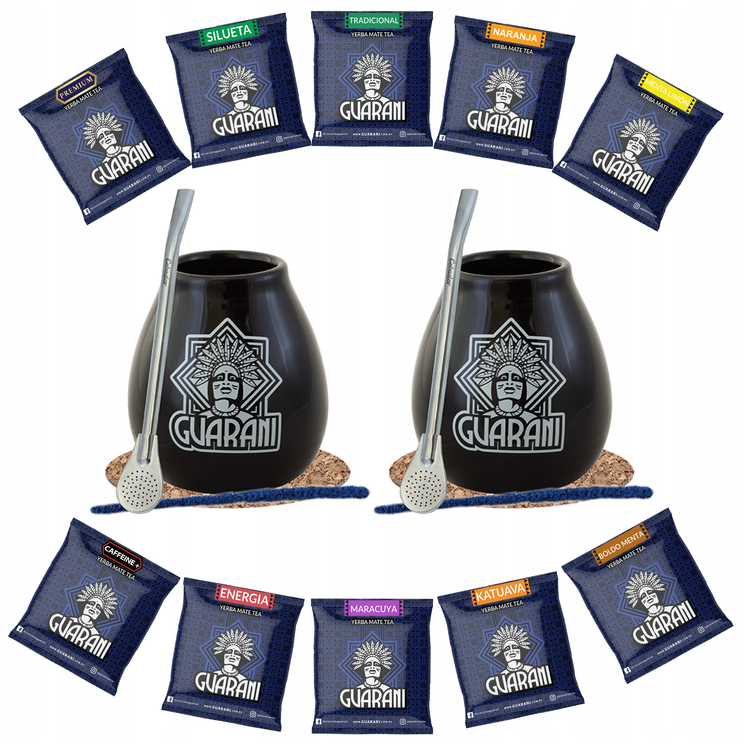 Levně Sada pro dva Yerba Mate Matero Bombilla 10x50