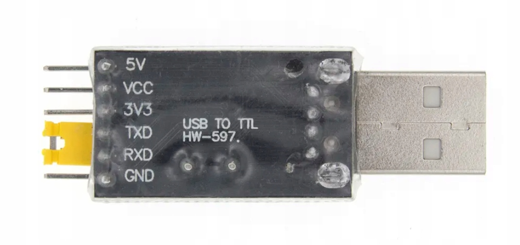 Konwerter CH340G USB UART RS232 TTL 3,3V 5V 0190 Model Konwerter USB TTL CH340
