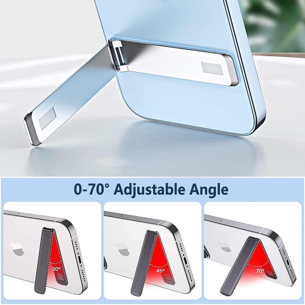 KINIZUXI Ultra Thin Adjustable Aluminum Phone Stand for iPhone Samsung — miniatura 3