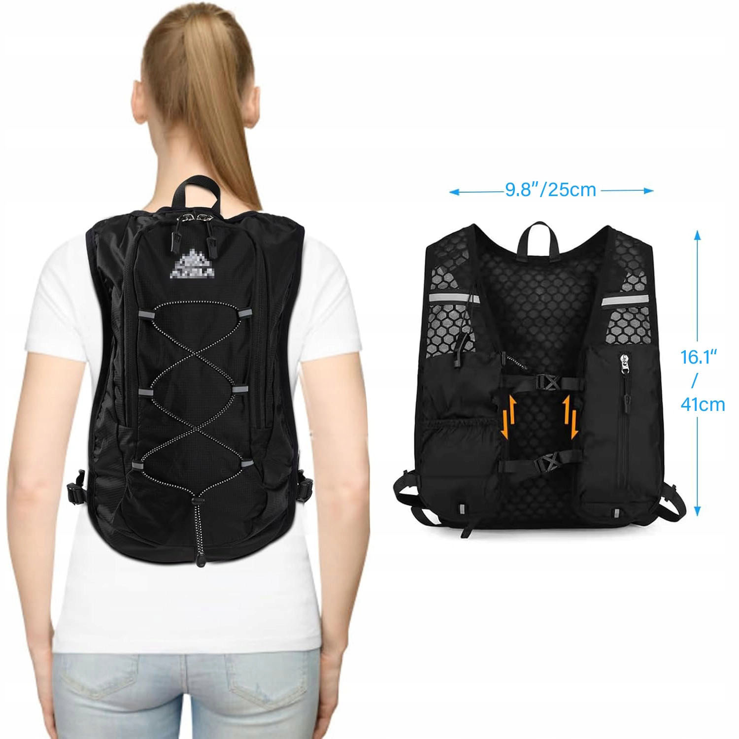 Kamizelka Hydracyjna Sportowa Regulowana 2L Oddychająca 70-110cm Nylon