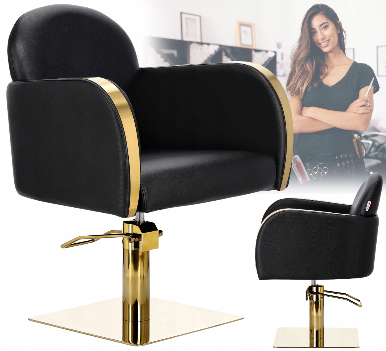 Kadeřnické barberské hydraulické křeslo pro kadeřnický salon Zane