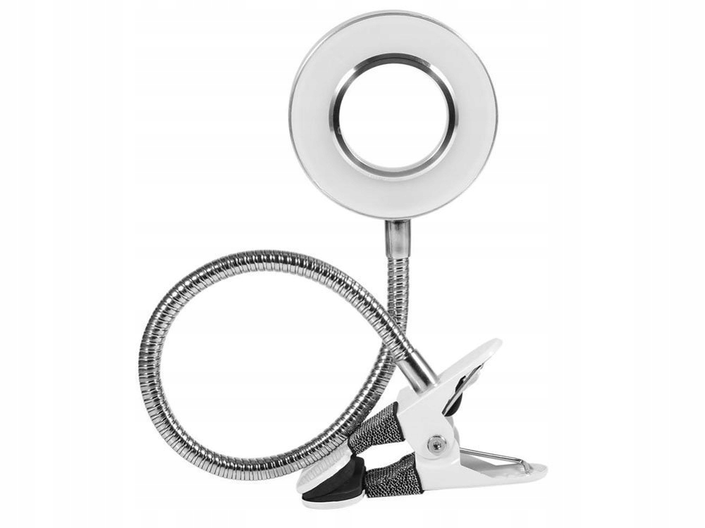 Lampka 24 led biurkowa kosmetyczna z klipsem klips światło ciepłe i zimne Długość/wysokość 53 cm
