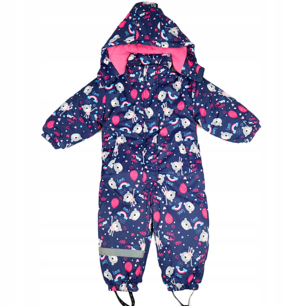 

Zimowy Kombinezon 1cz. Misie Tęcze granatowy r.104