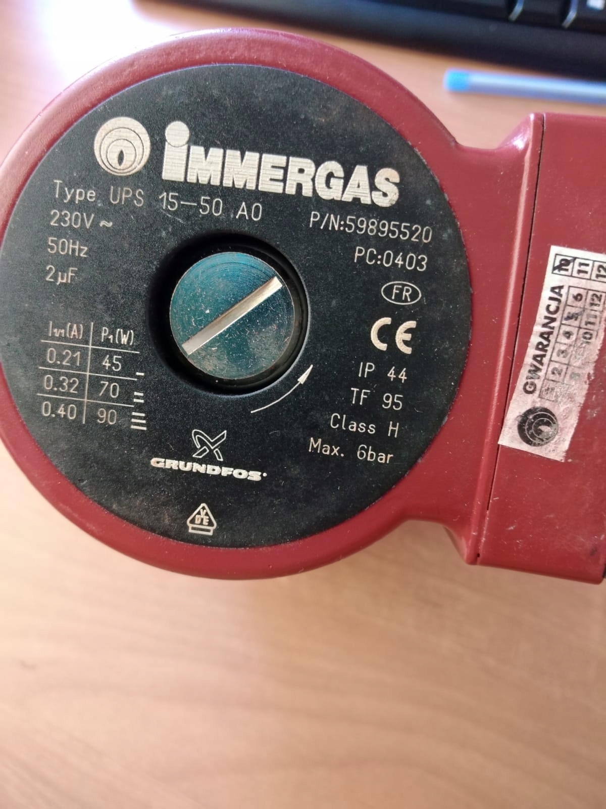 1.012931 POMPA UPS 15-50 A0 IMMERGAS