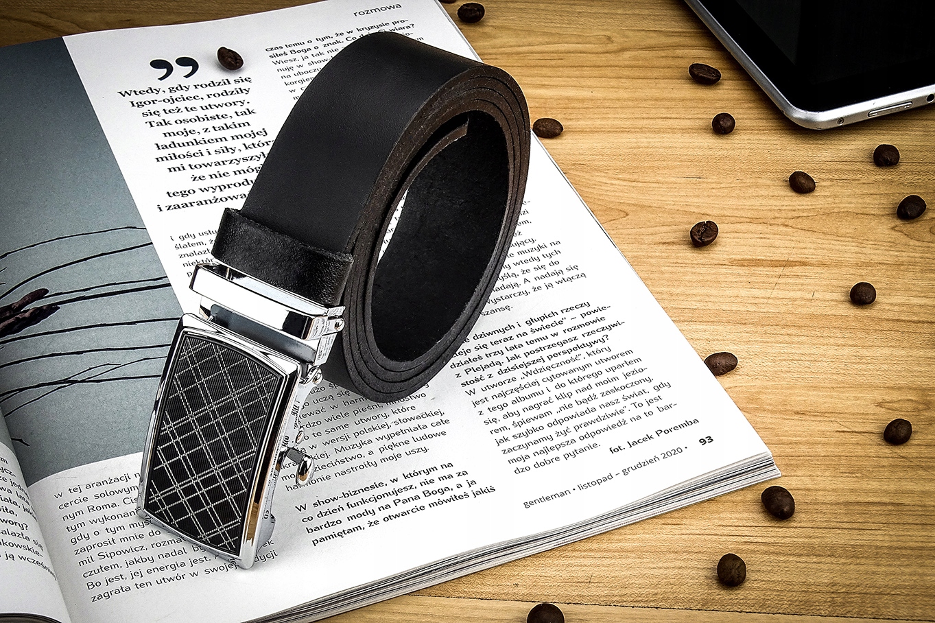 DZIECIĘCY PASEK Skórzany ELEGANCKI klamra Automat Marka Gracio