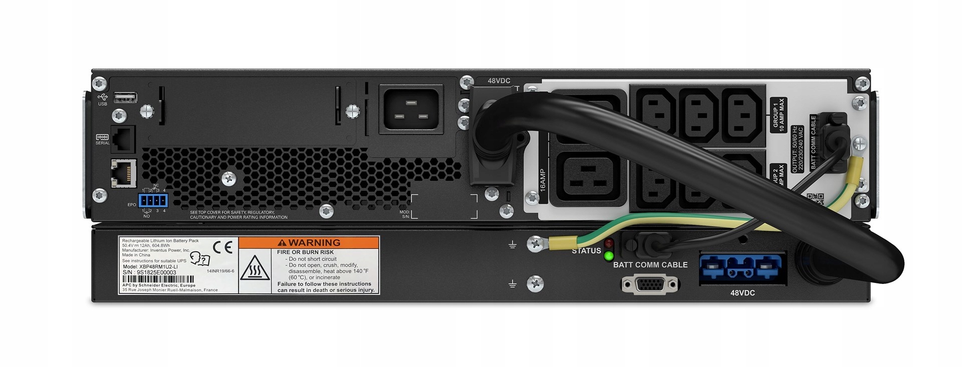 APC SMART UPS SRT LI ION 3000VA RM 230V NETWORK CARD Głębokość 639 mm