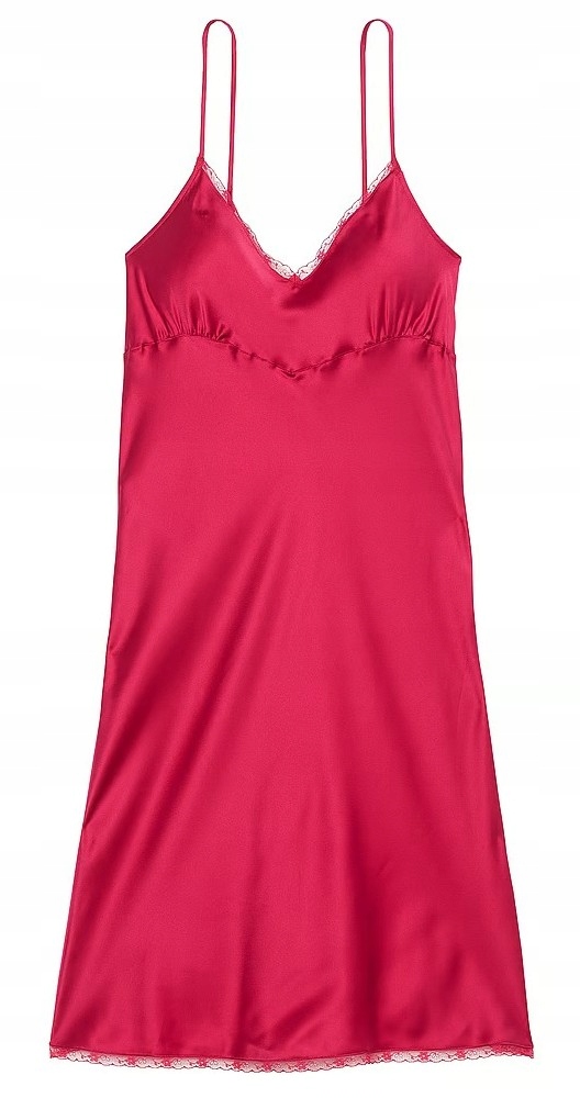 Šaty ze saténu Victoria's Secret Pink červená velikost S