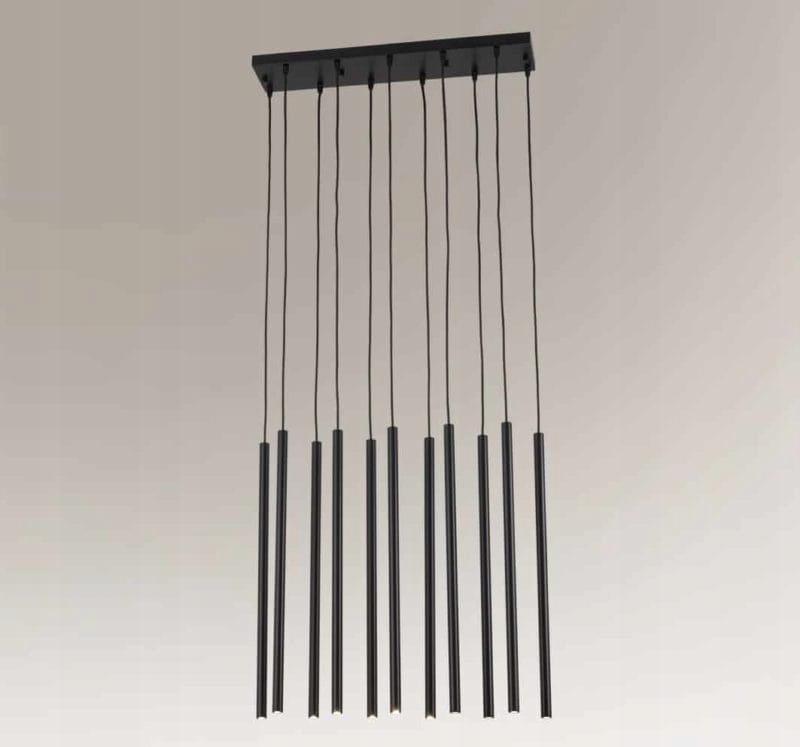 Lampa wisząca 11xG9 Kosame czarna rurki do salonu 7854 Shilo