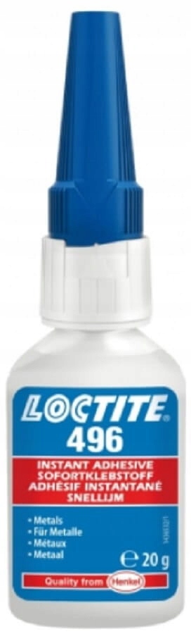 Klej cyjanoakrylowy Loctite 496 bezbarwny 20 ml do metali i tworzyw