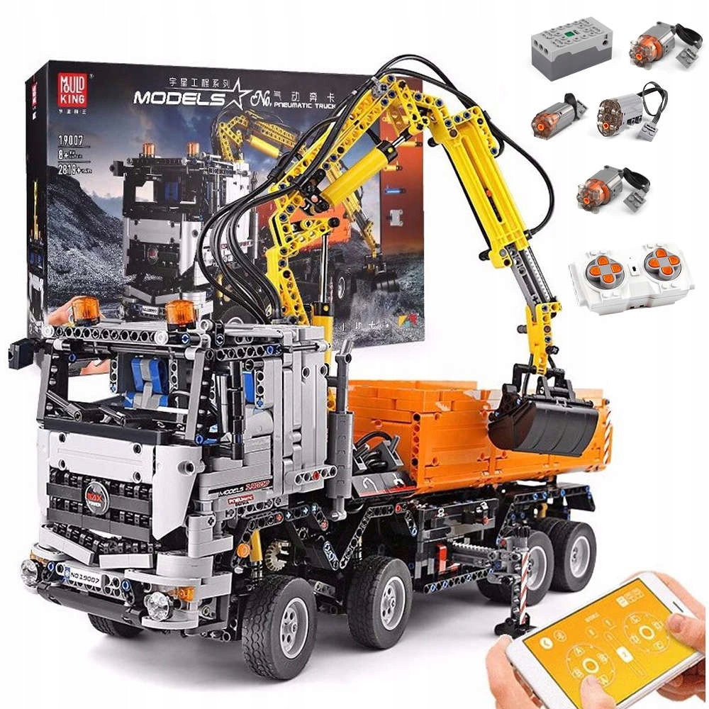 

Klocki Technic Wielka Ciężarówka Koparka Na Pilota
