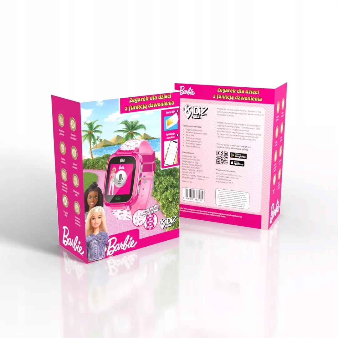 Chytré Hodinky pro dítě s hlasovými hovory KiDiZ Barbie