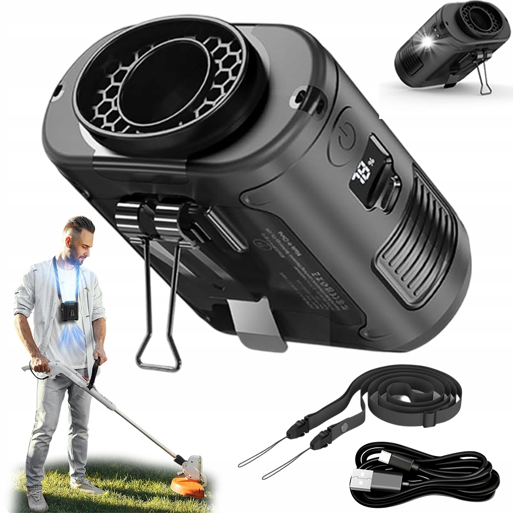 Přenosný Mini Ventilátor Vhodný Pro Kempování V Domácí Kanceláři 8000 Mah