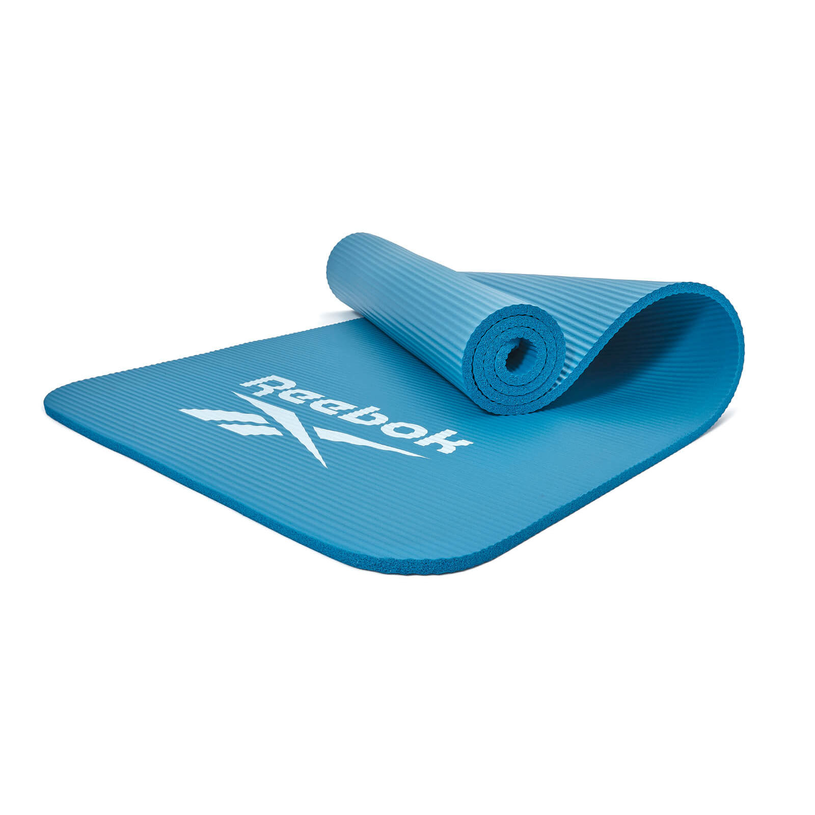 Mata fitness do ćwiczeń pilates gruba wytrzymała Reebok 10 mm z paskiem