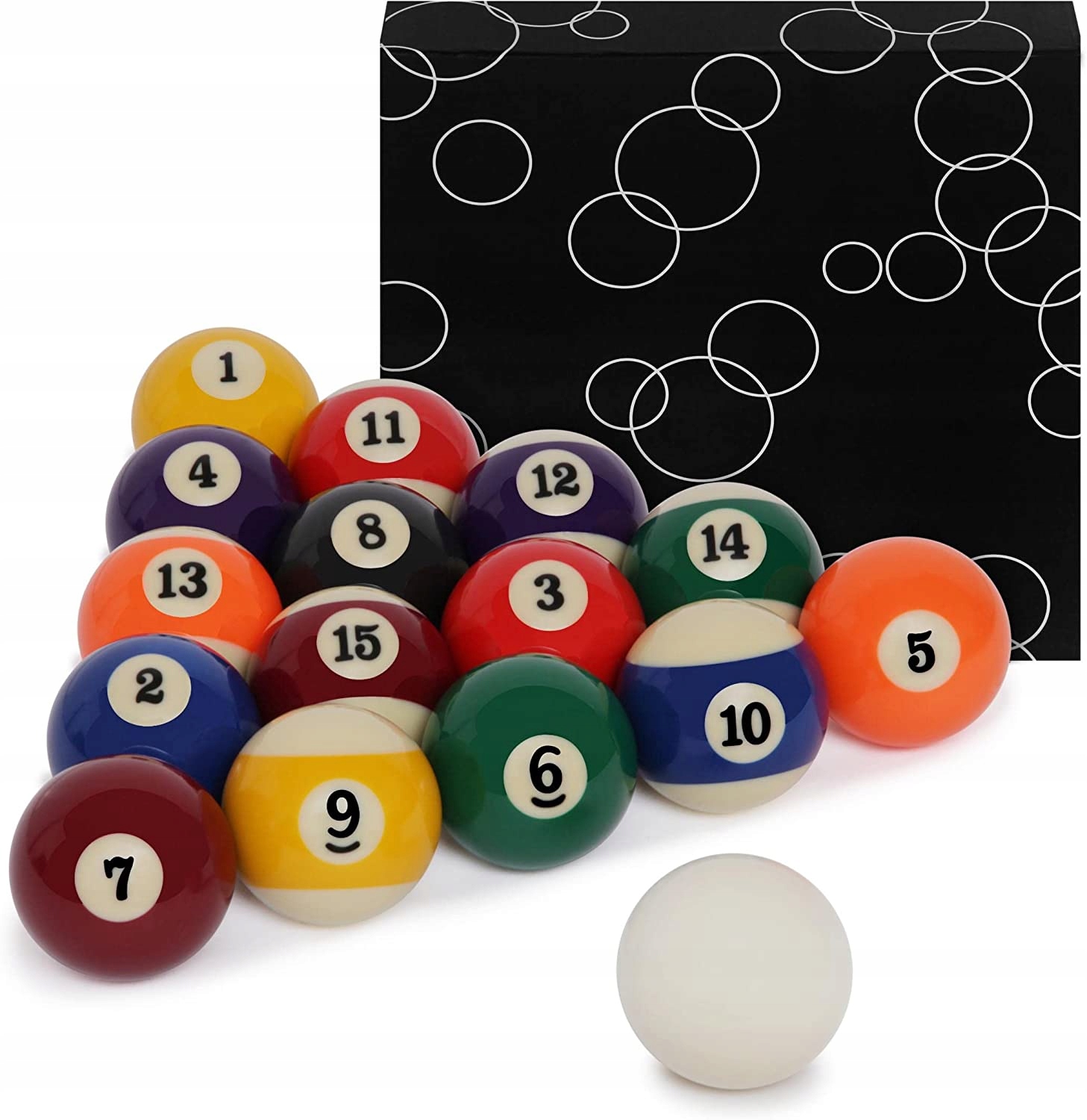 Kulečníkové koule 52,4 mm pro snookerový stůl, barva pool