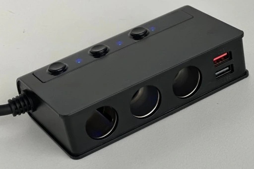 Rozgałęźnik | Rozdzielacz USB 12/24V|QC USB-A|3 x USB-A|3 x zapalniczka|LCD Producent LTC