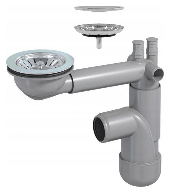 Nástenný Manuálny Sifón jednokomorový Na Umývadlo Granitový