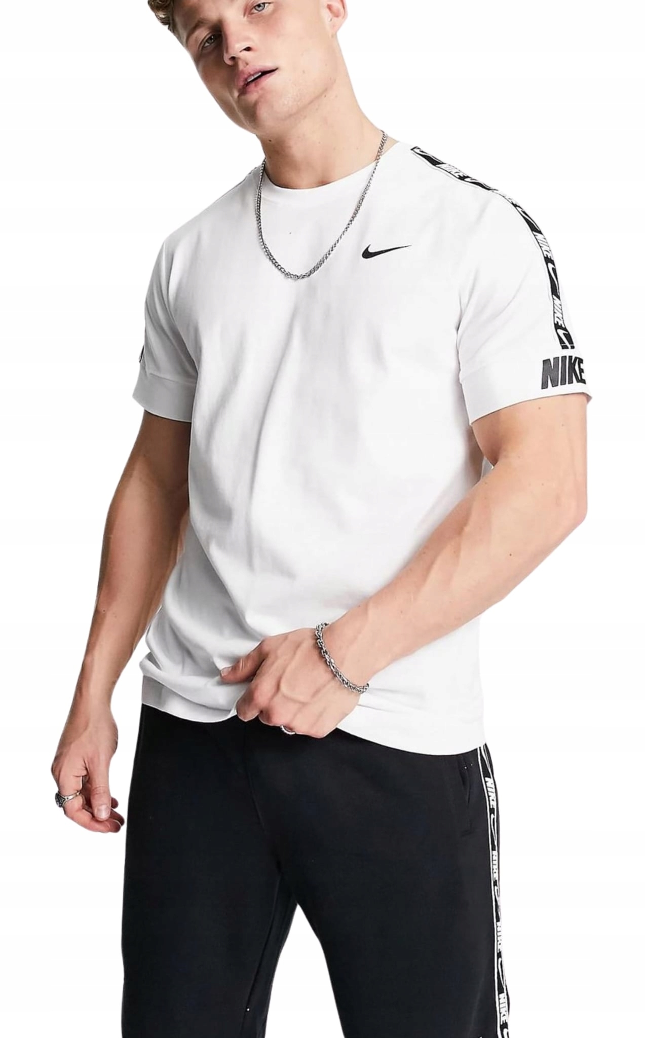 Nike Koszulka Męska T-Shirt Sportowa Biała r. XL Bawełniana