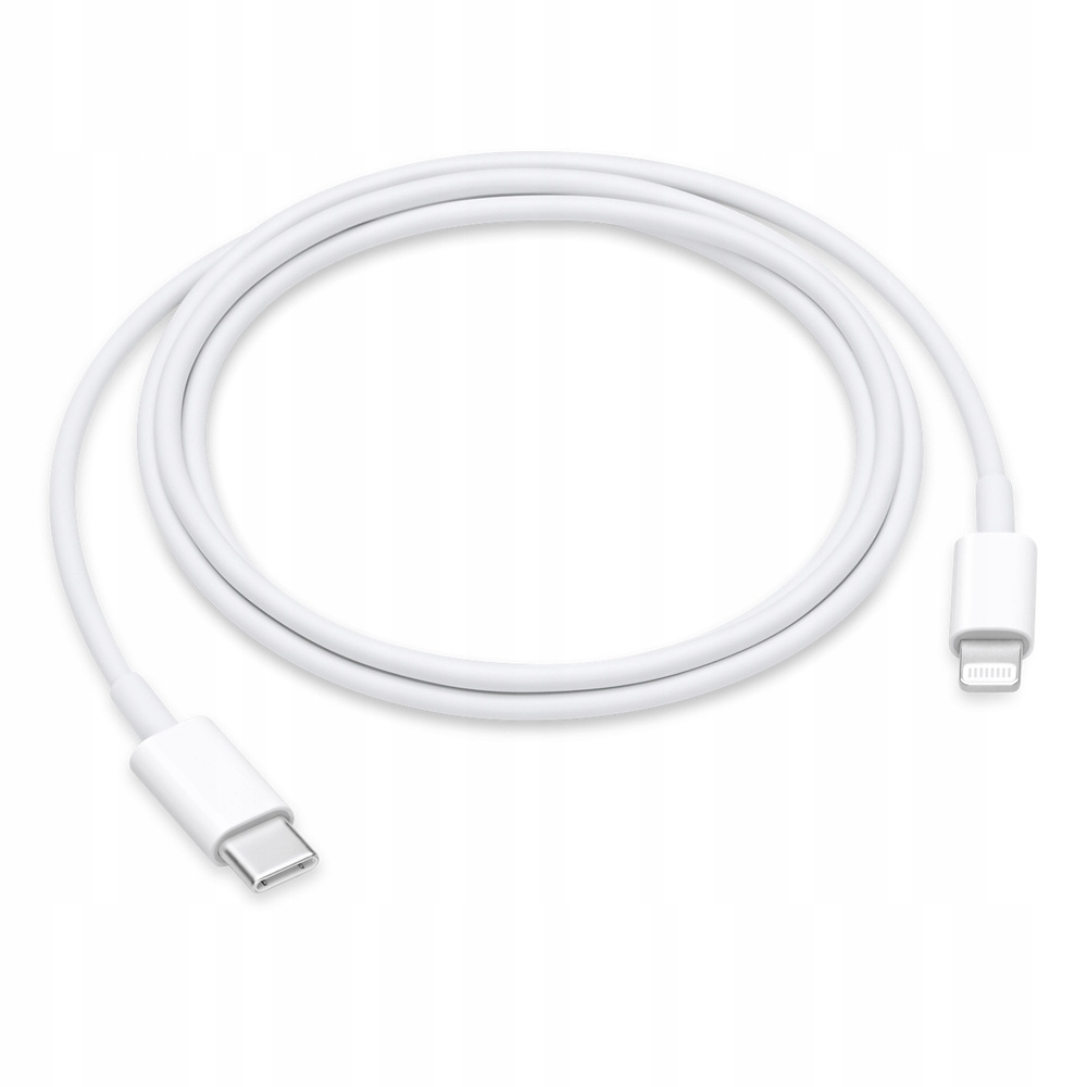 SZYBKI KABEL USB C LIGHTNING 1M DO iPHONE DO ŁADOWANIA SZYBKIE ŁADOWANIE Kolor biały