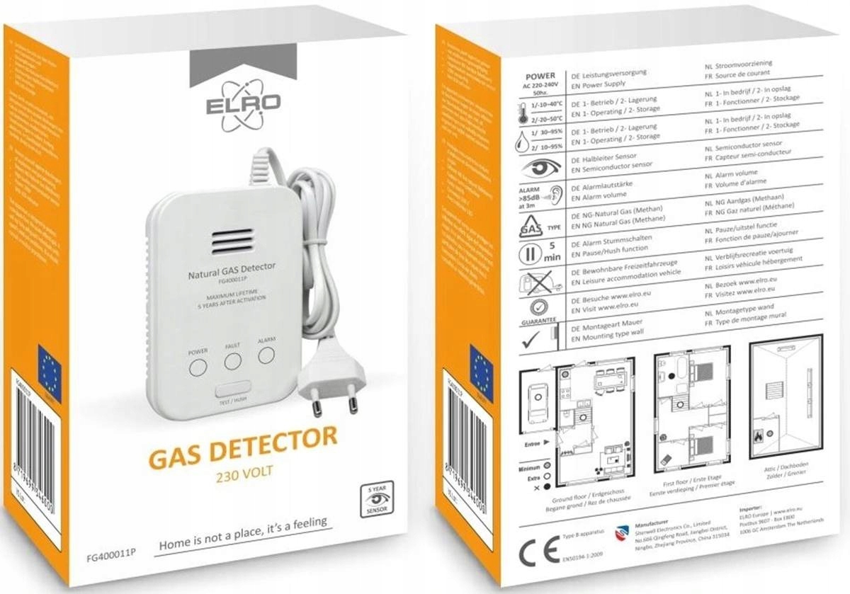Czujnik gazu ELRO FG400011P Marka Elro