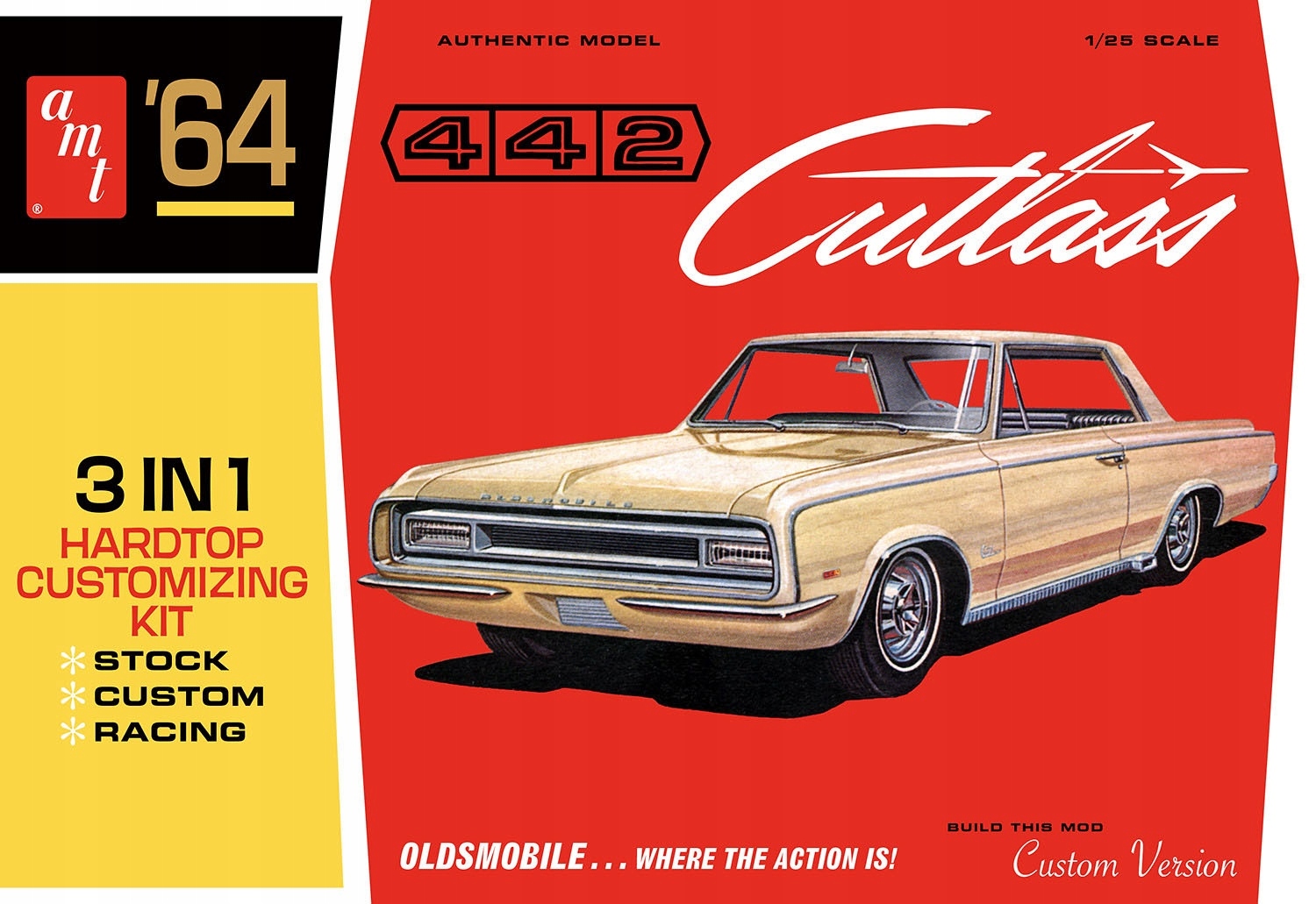 Model Plastikowy samochodu - 1964 Oldsmobile Cutlass 442 Hardtop - AMT 1066