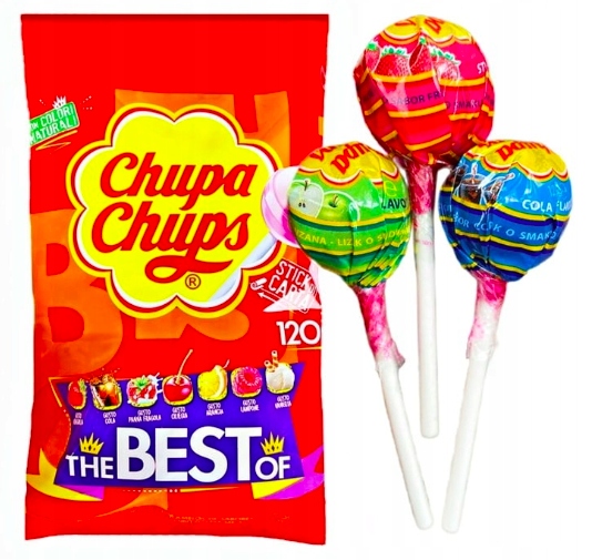 Levně Chupa Chups Lízátko The Best Of Sáček 120 kusů