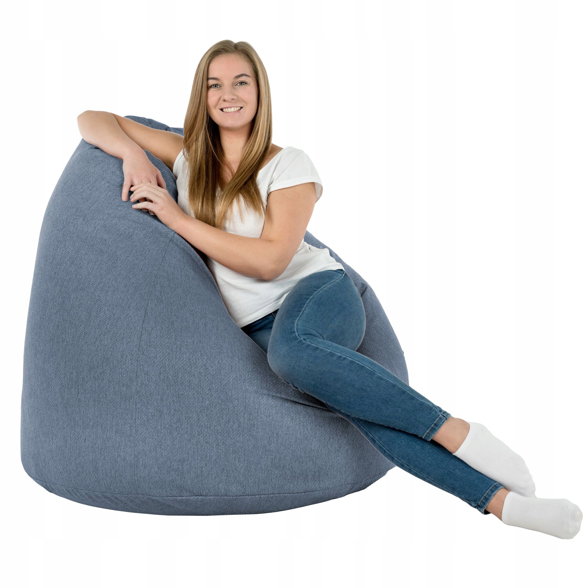 Sáček Recyklace křeslo sako Taburet Tmavě Modrá XXL