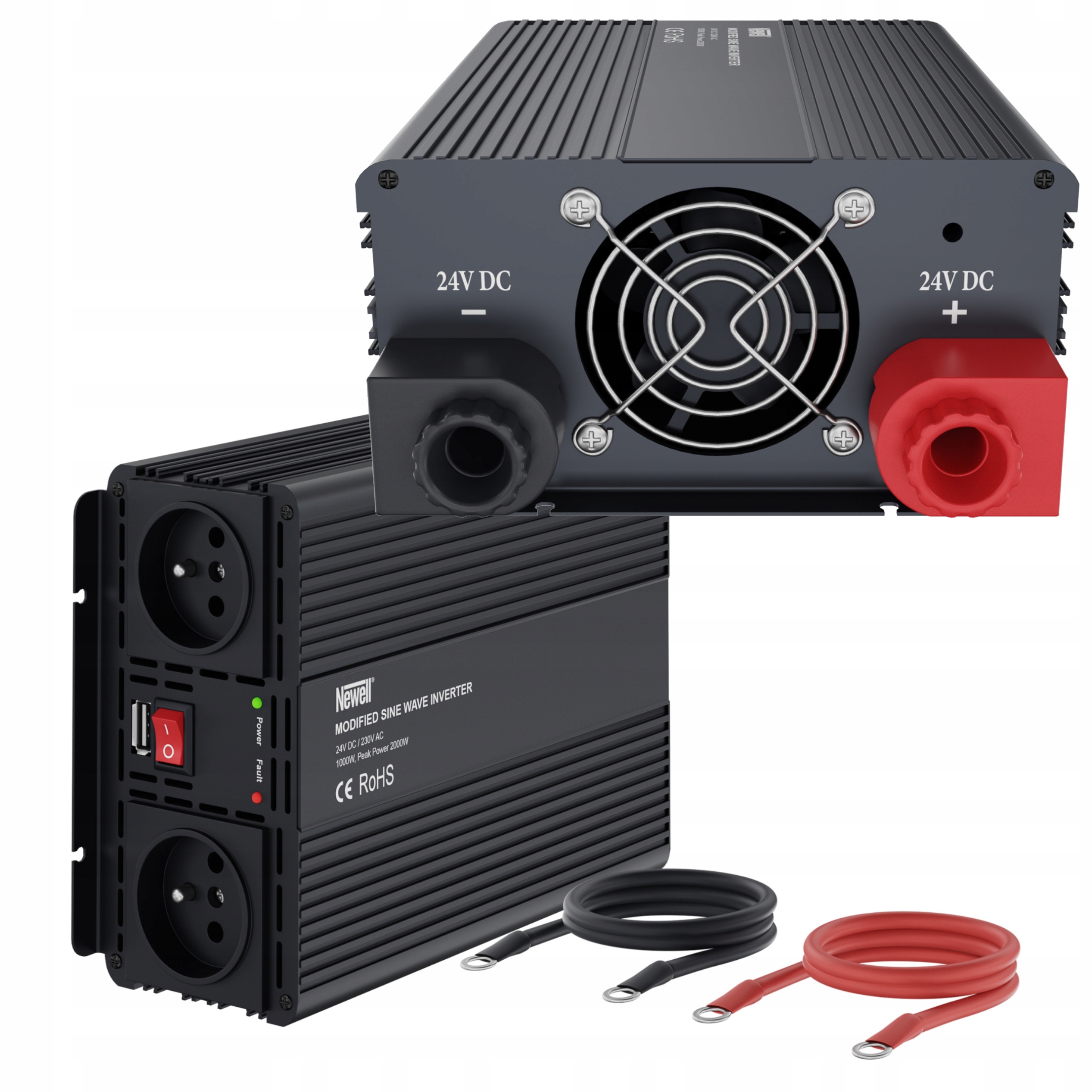Przetwornica Samochodowa Napięcia Inwerter 24V 230V 1000W Usb Newell