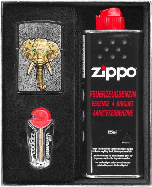 Sada Zippo Zapalovač Elefant Tri Colour Dárková sada No1
