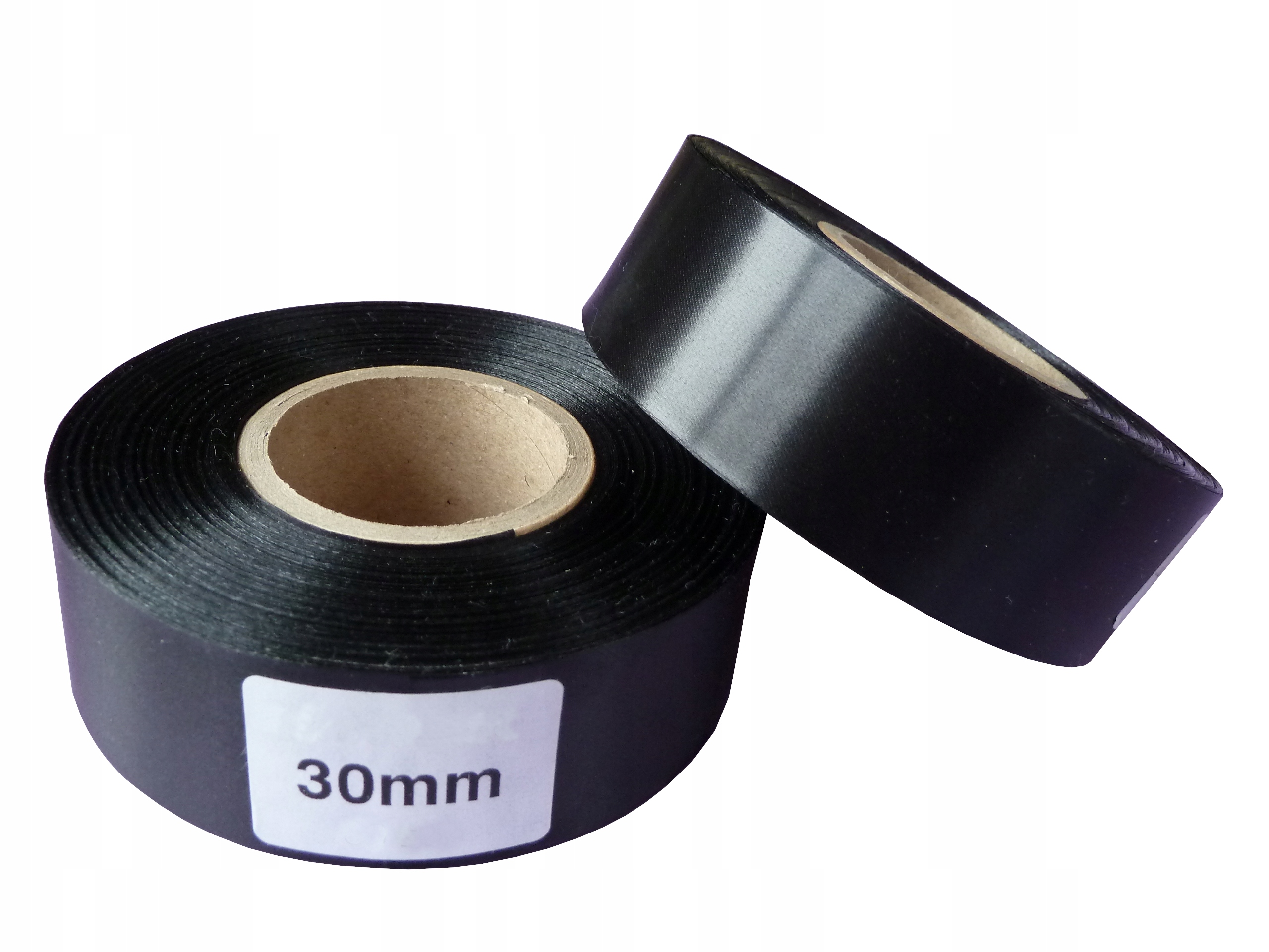 Černá saténová páska na roli 30 mm, 200 m, s visačkou