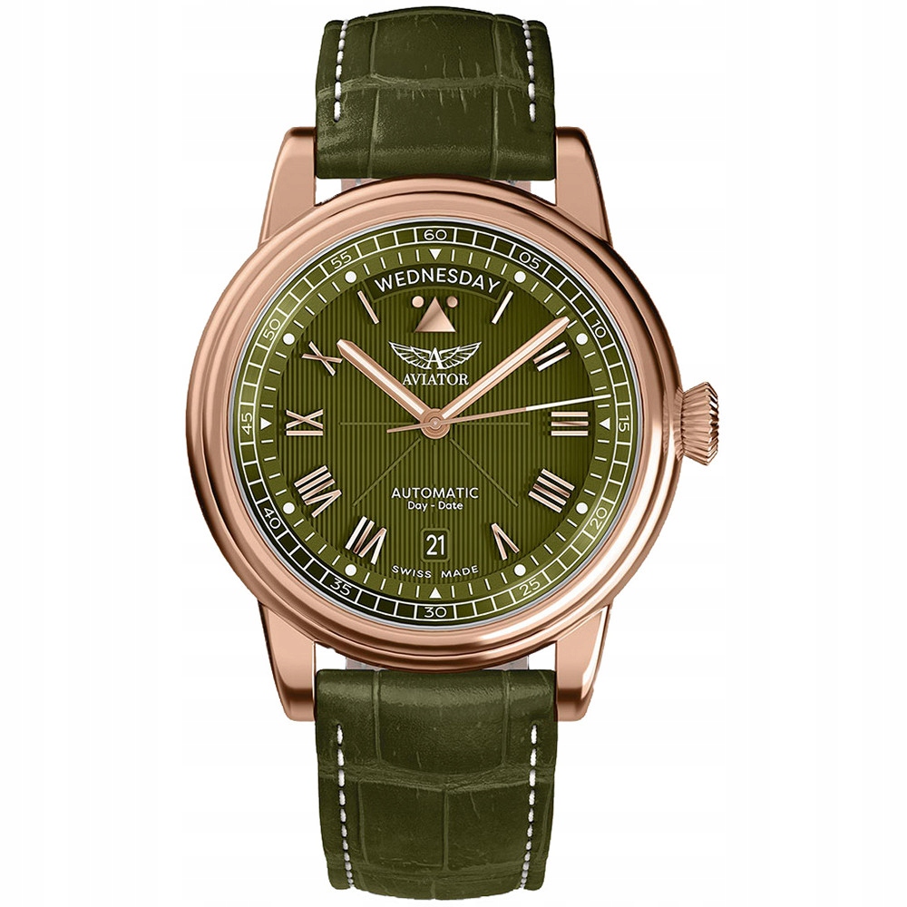 Pánské Hodinky Aviator V.3.35.2.279.4 zelený pásek