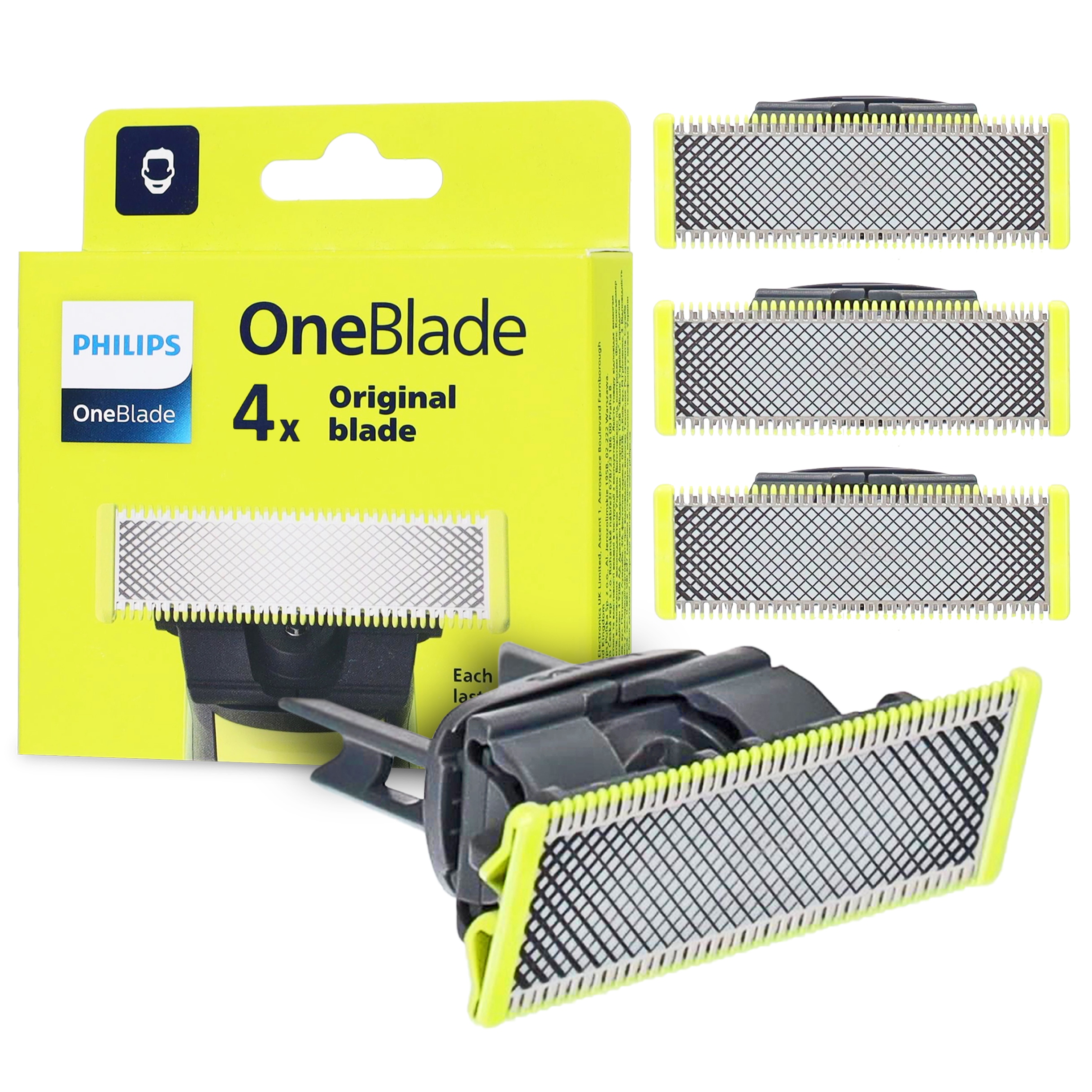 4x Ostří Nůž Philips OneBlade QP210/55 QP2520 QP2530