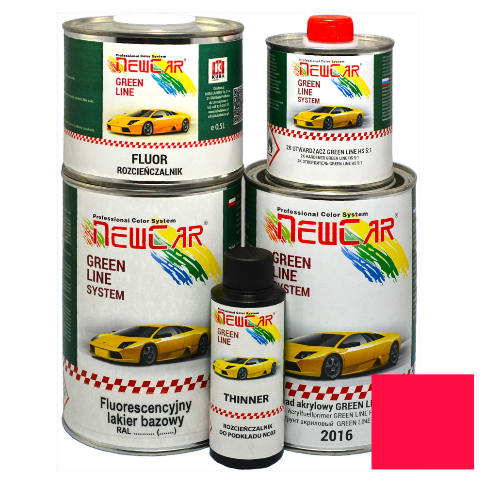 Флуоресцентный лак RAL 3024-комплект