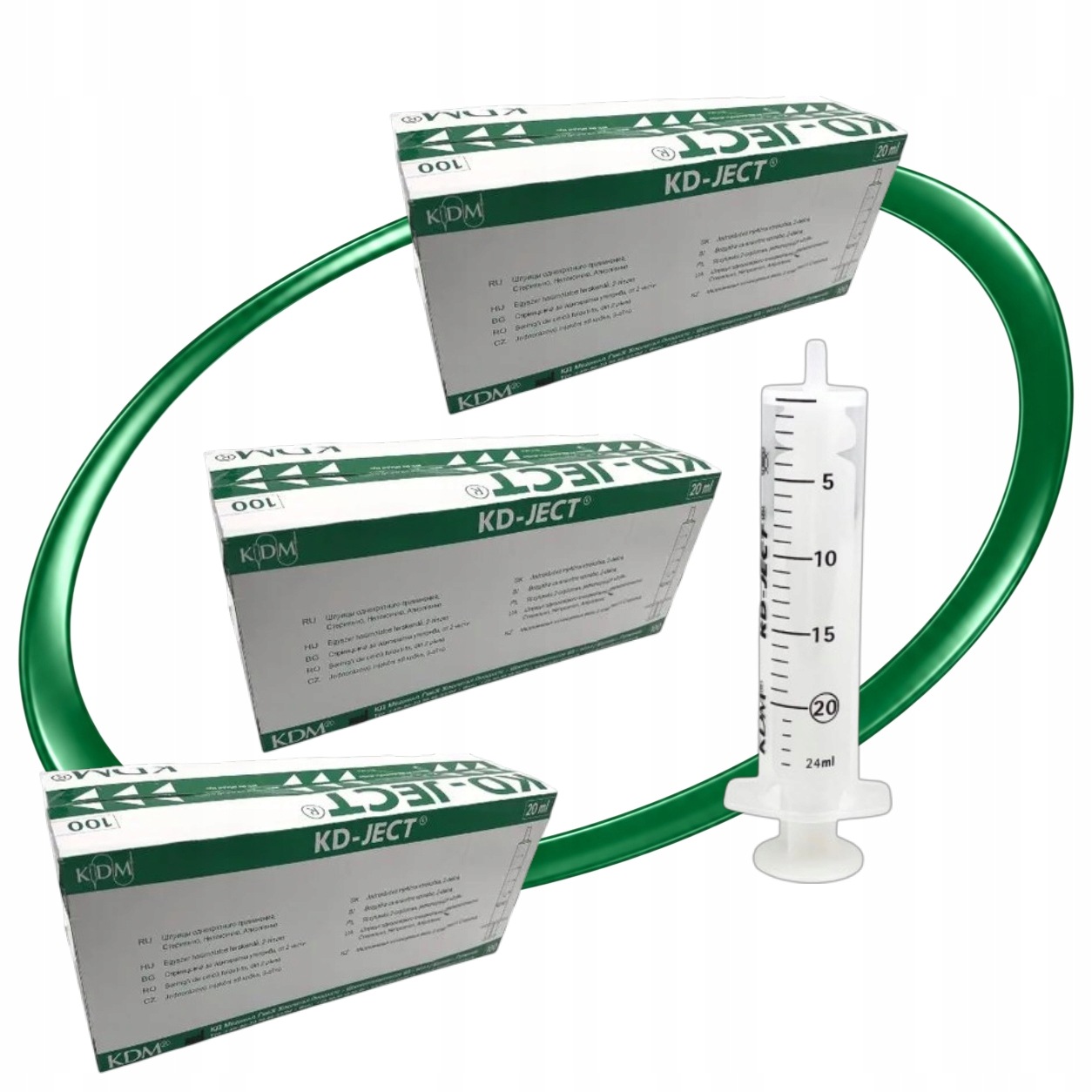 3xKDM Strzykawka Dwuczęściowa Kd-ject, Luer 20ML, 100 Szt